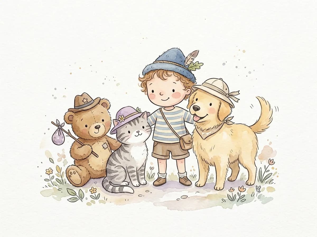 Night Night Sidekicks management showing a child's pet dog companion in their bedtime story