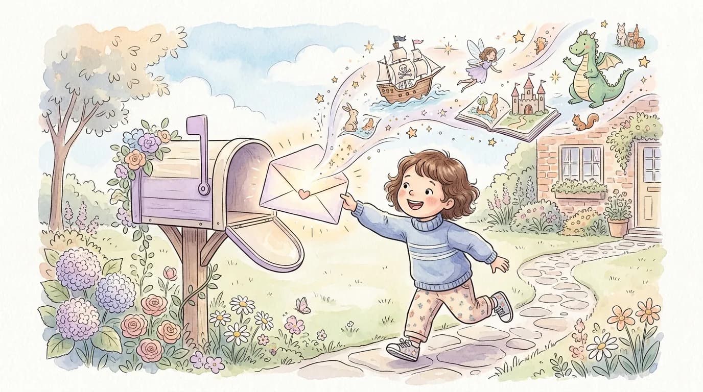 A mailbox with a personalized story surprise inside