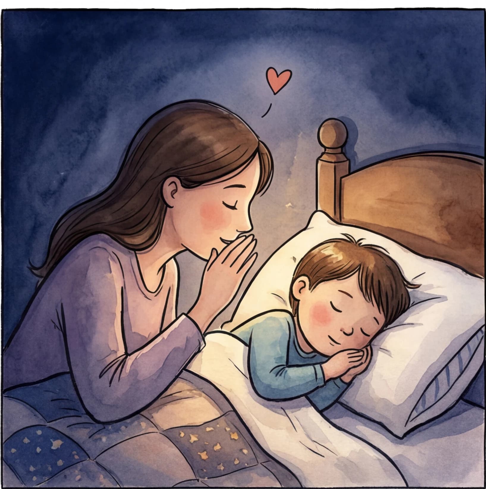 A parent reading a personalized bedtime story as a ritual