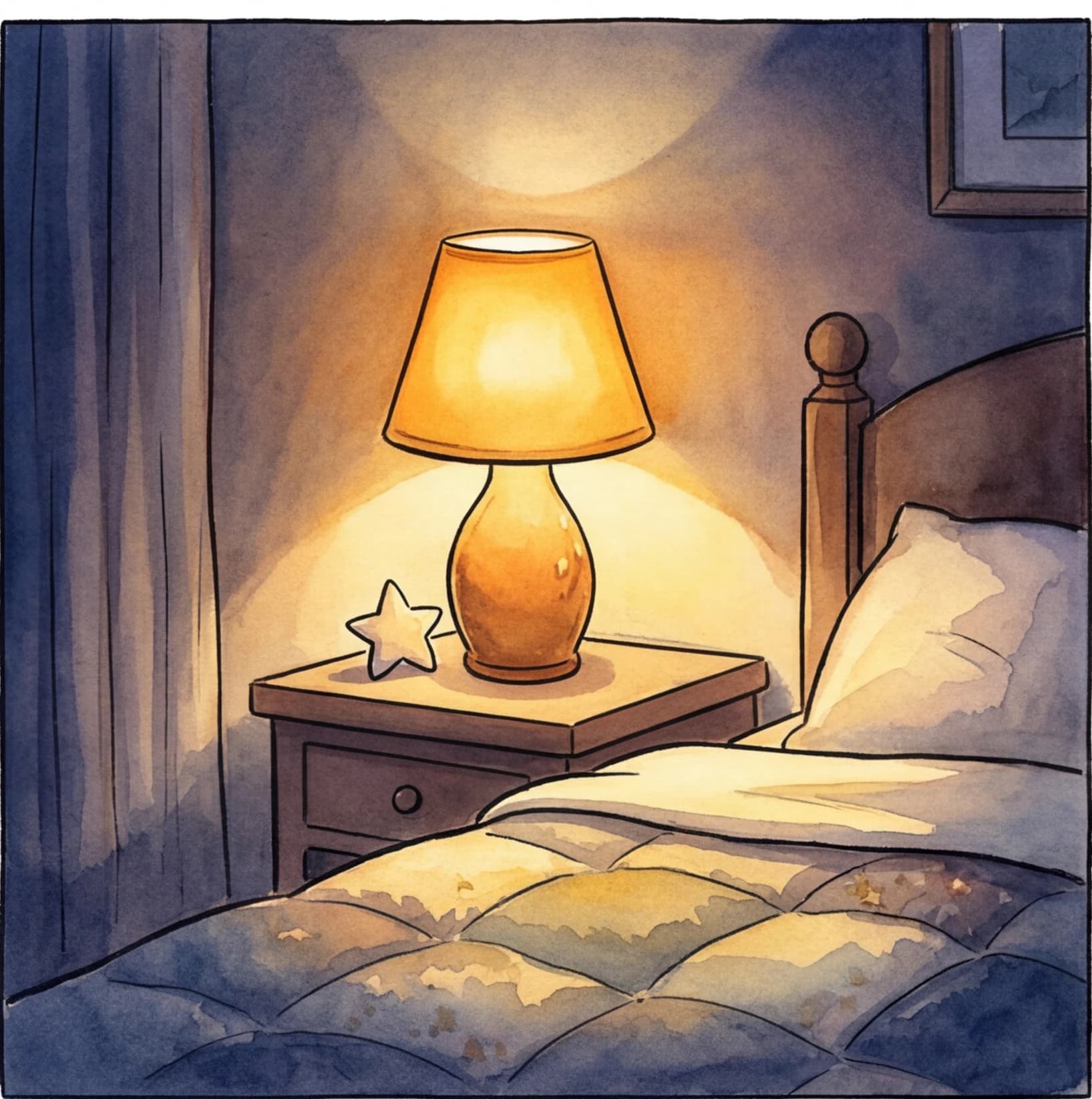 A parent and child sharing a bedtime ritual with a personalized story