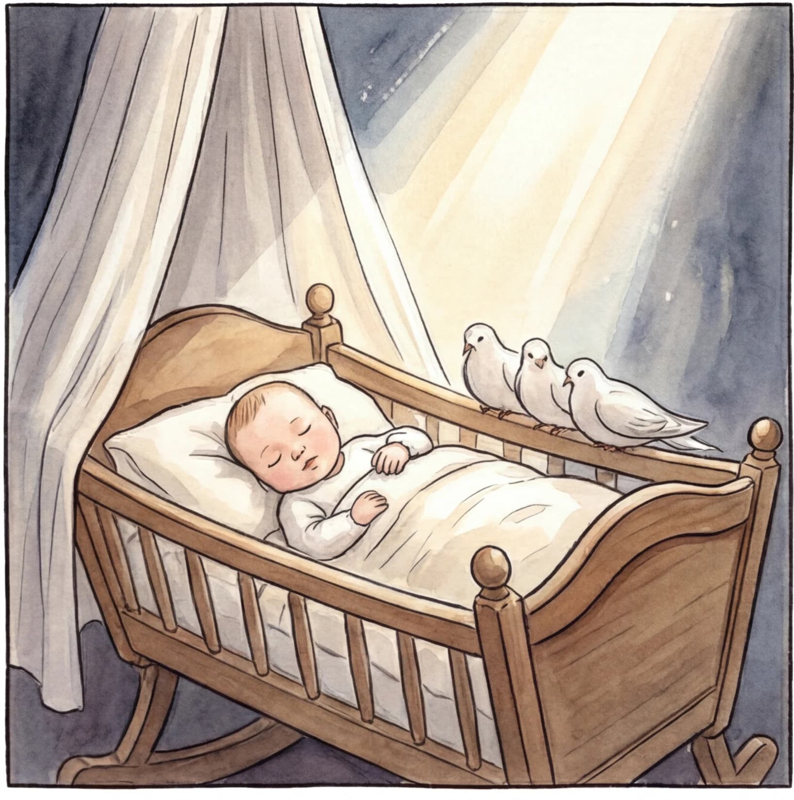 A wrapped christening gift card