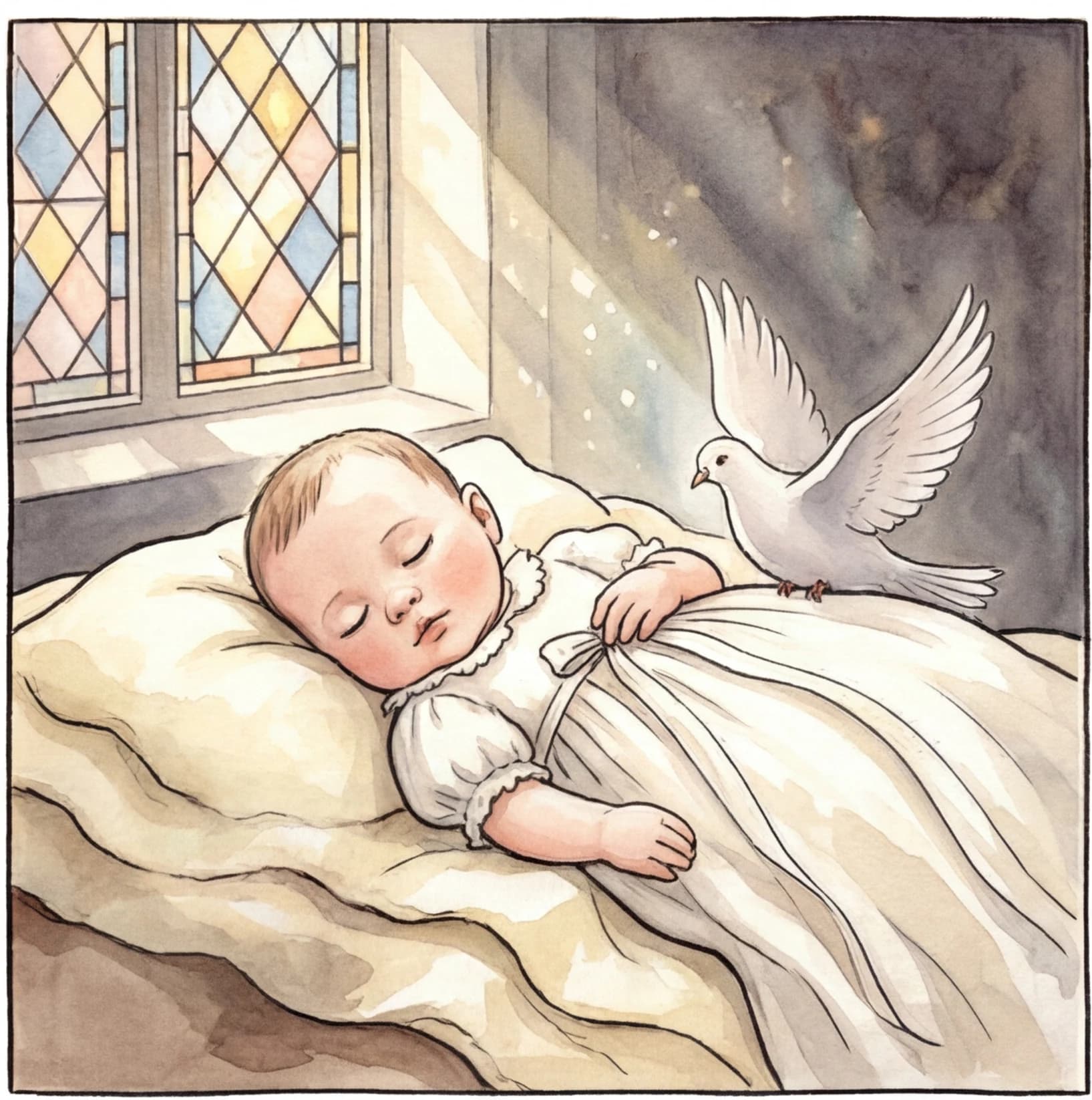 A peacefully sleeping child after a bedtime story