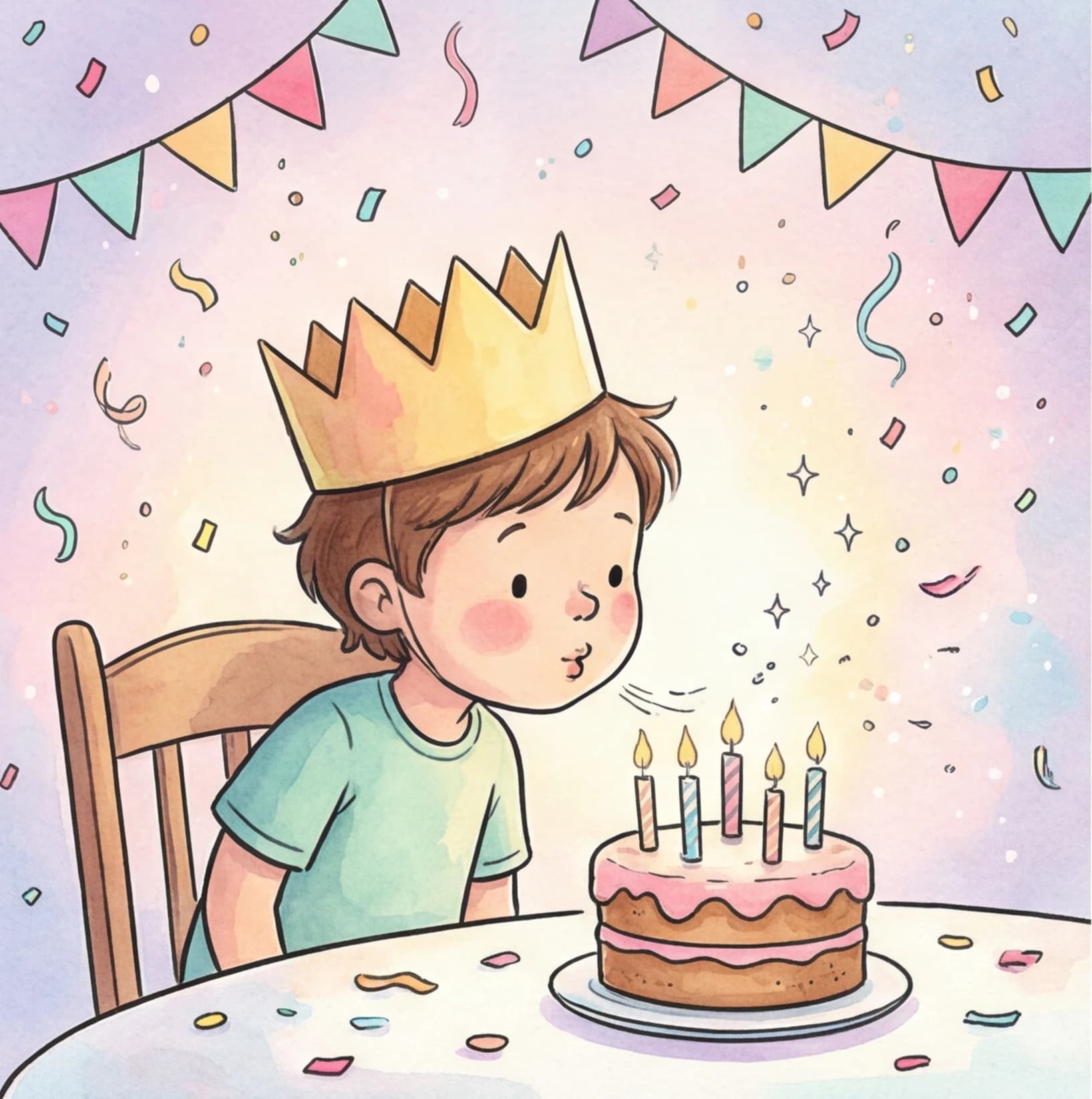 A wrapped birthday party gift with a personalized bedtime story inside
