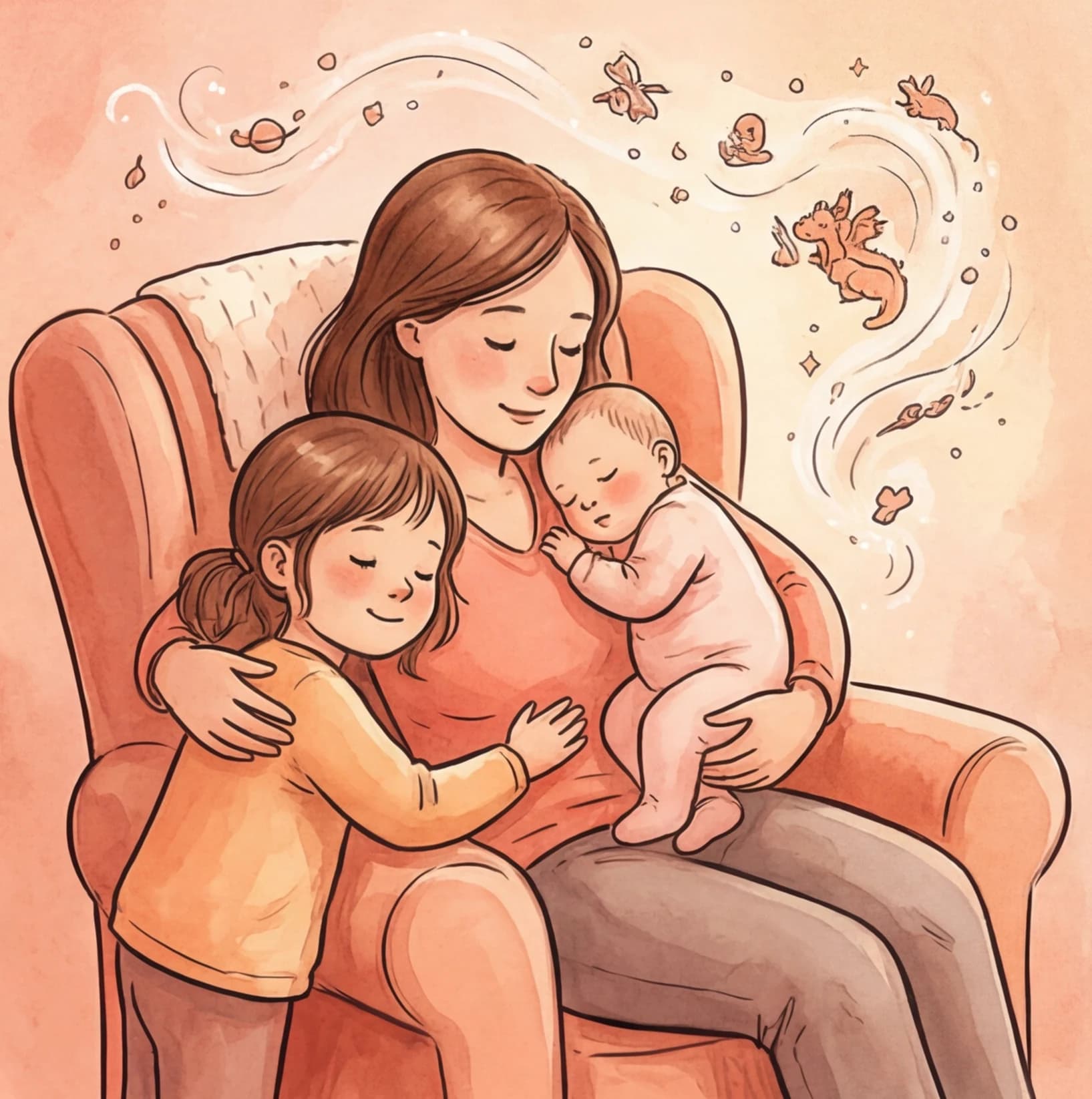 A sibling as a sidekick in a personalized bedtime story