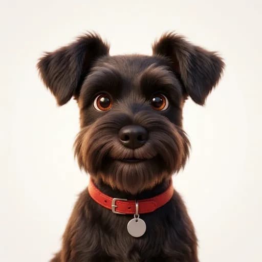 Illustrated storybook version of the family dog