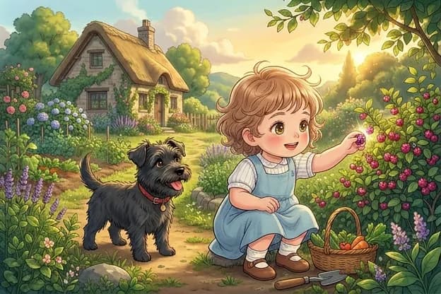 Anime-style bedtime story illustration