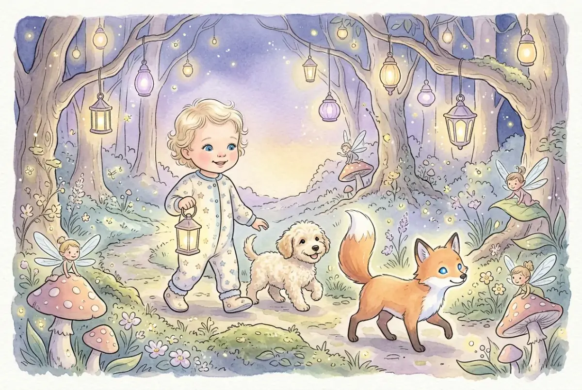 Noelle and her mini black schnauzer in a magical world story