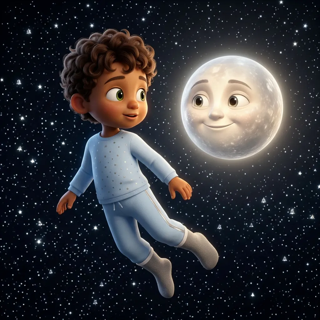 Theo's Starry Bell Adventure — Cinematic style example