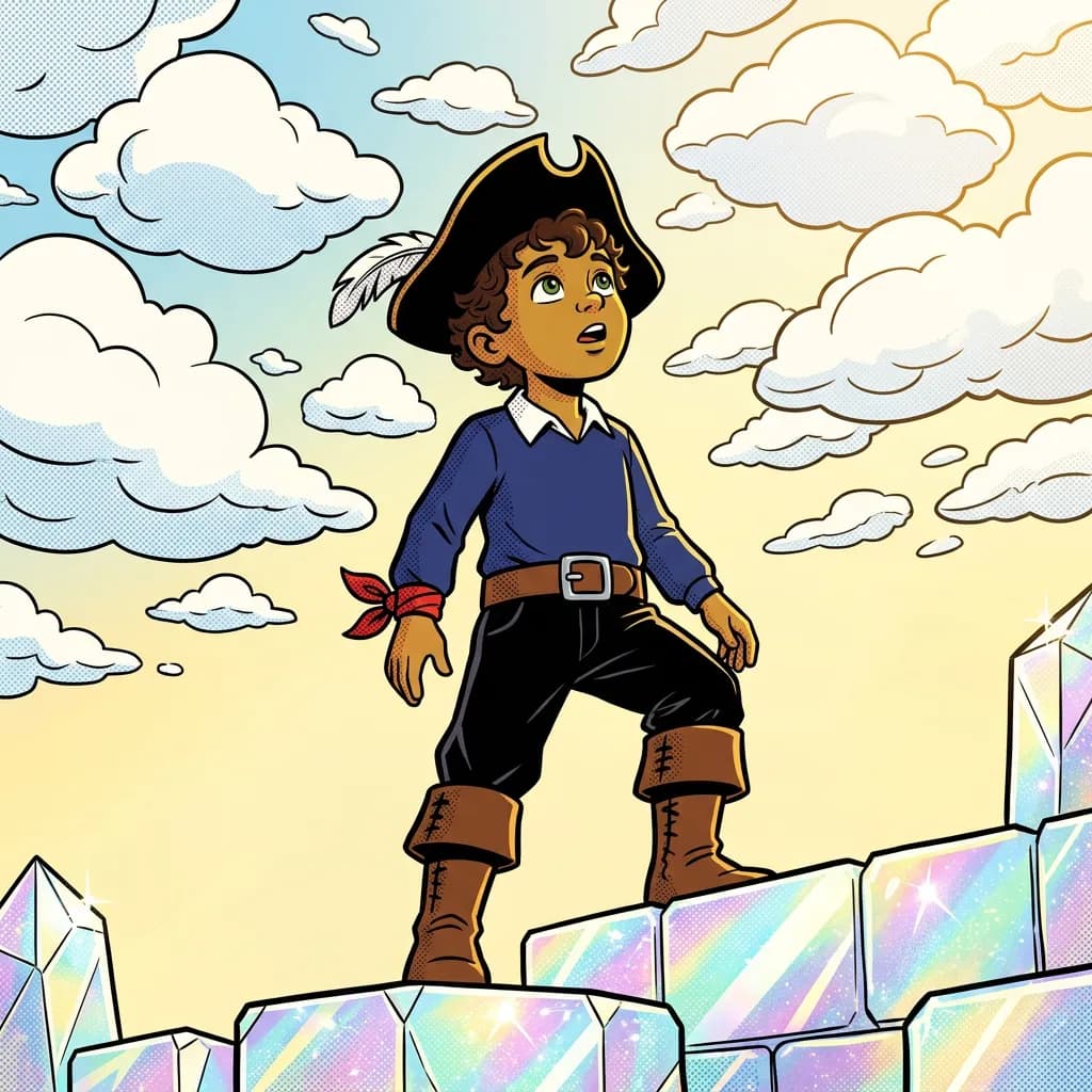 The Little Cloud Pirate's Quest — Comic Book style example