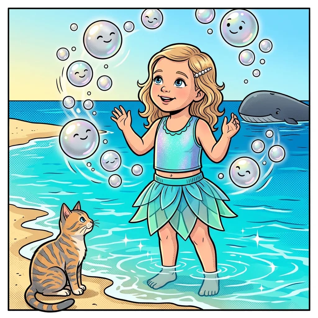 Sadie's Brave Deep Sea Adventure — Comic Book style example