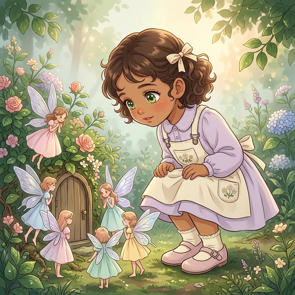 The Fairy Door Behind the Garden — Anime style example